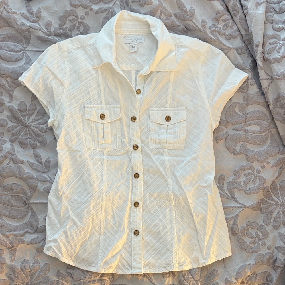 Christopher & Banks Button-Down Shirt w/ Pockets!!